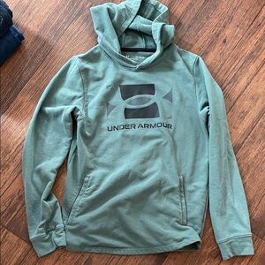 Under Armour Men's Teal Crewneck Hoodie with Logo